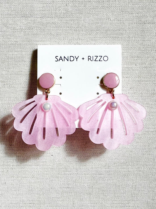 Pink Shell Dangles