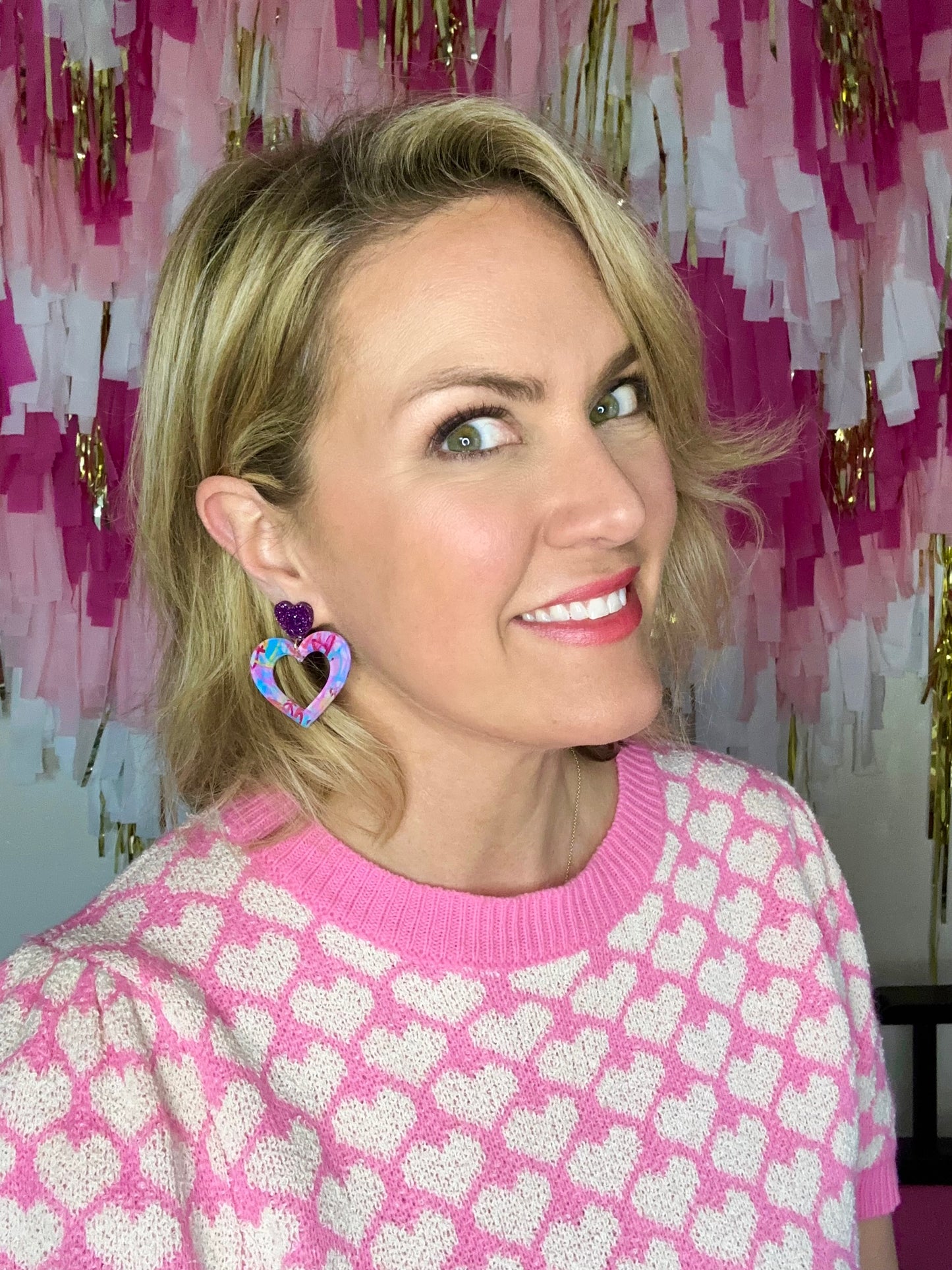 Forever Young Graffiti Heart Dangle