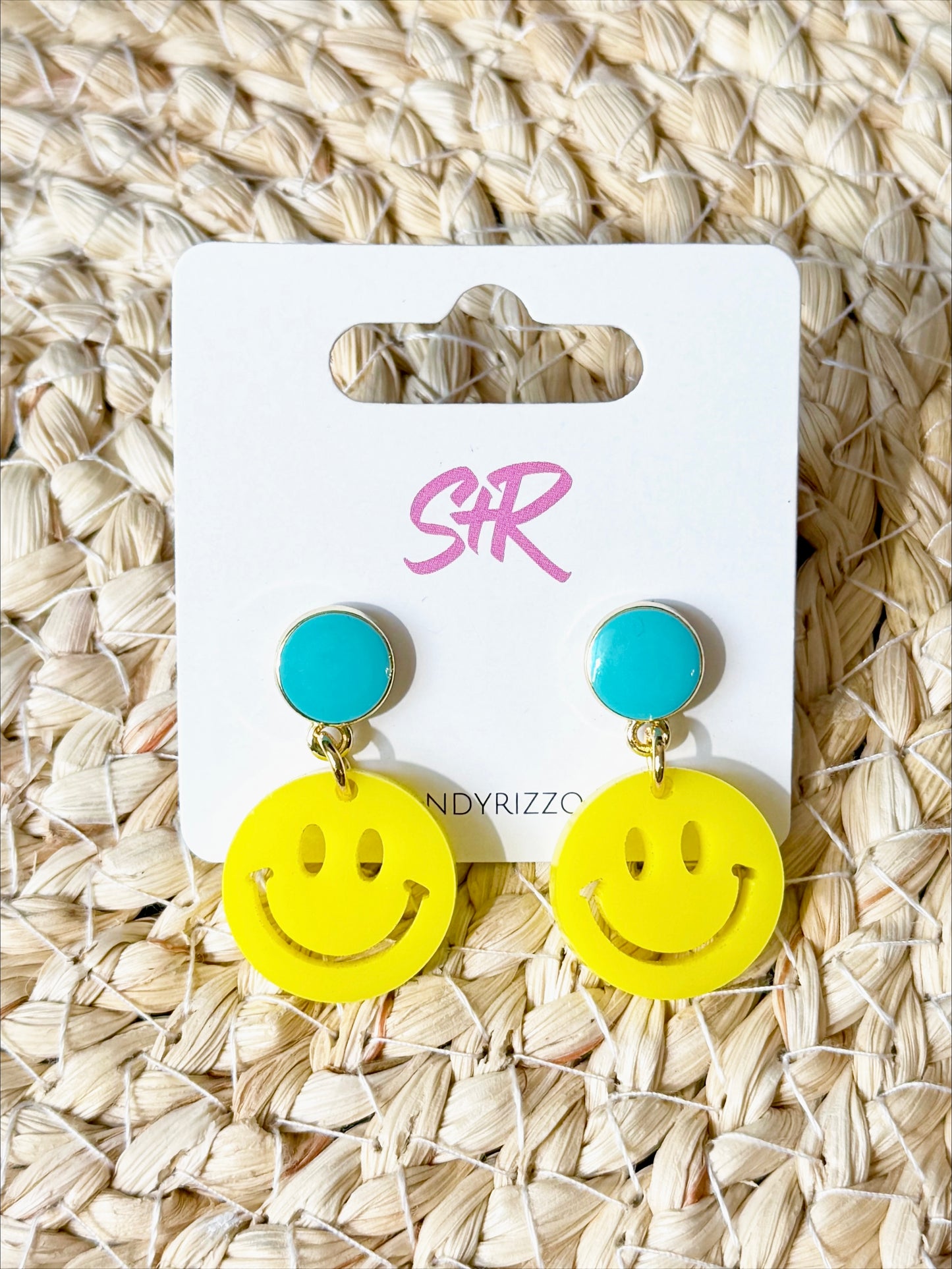 Yellow Petite Smiley Dangle