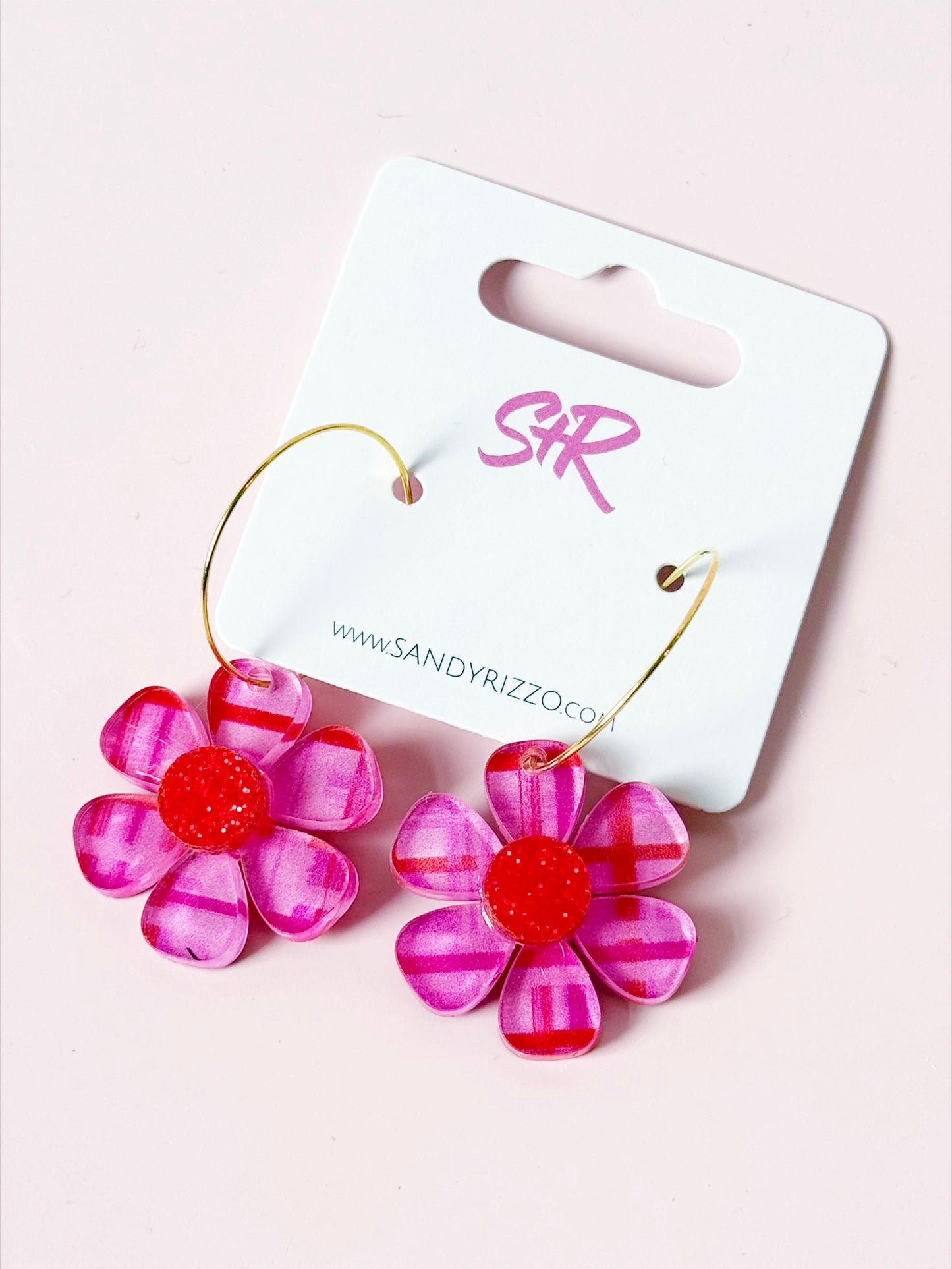 Cherry Plaid Groovy Daisy