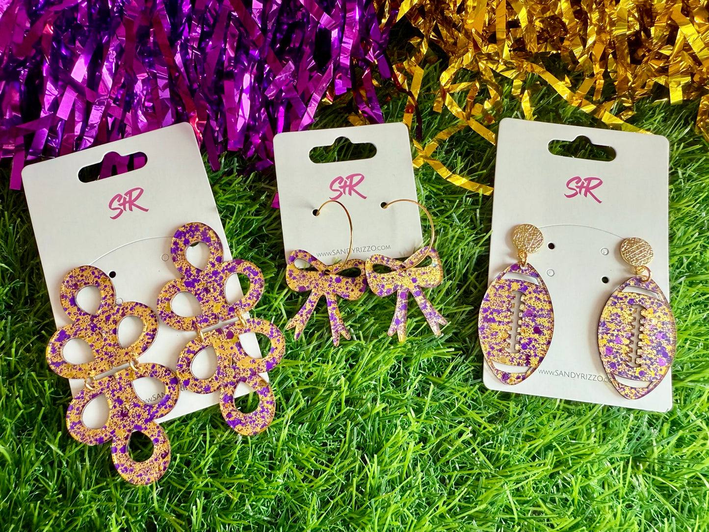 Purple and Gold Bows
