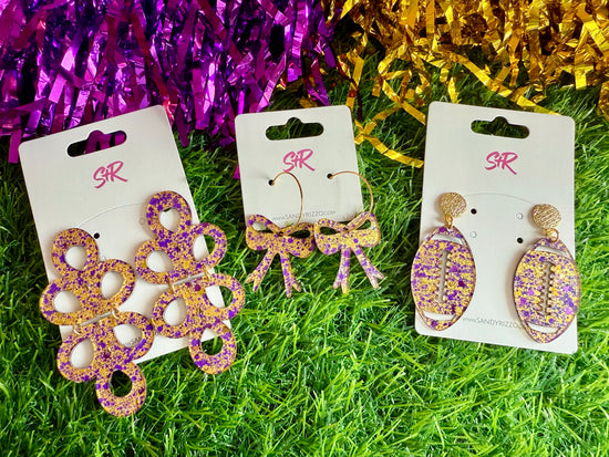 Purple and Gold Bows
