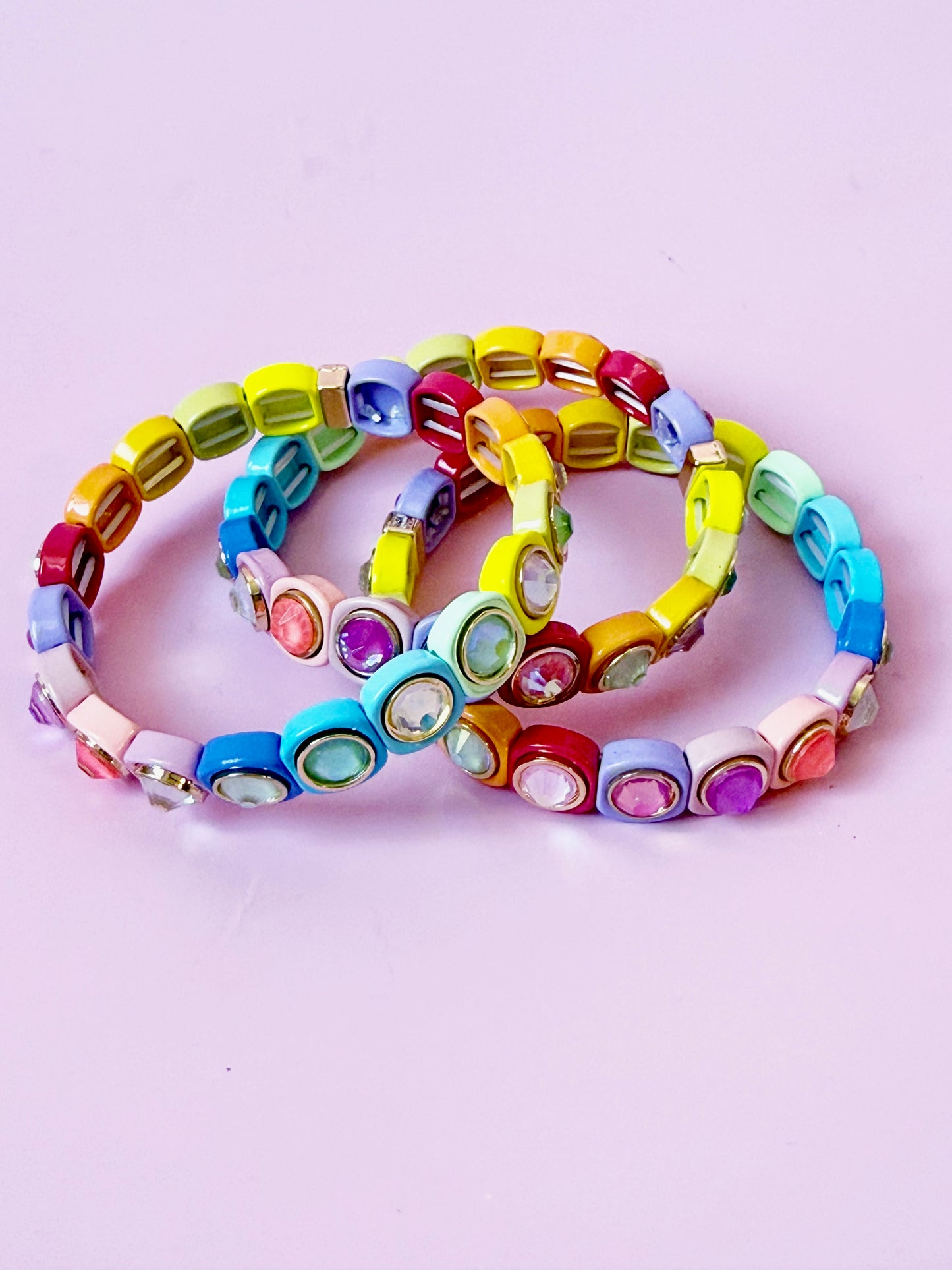 Rainbow Road Tile Bracelet