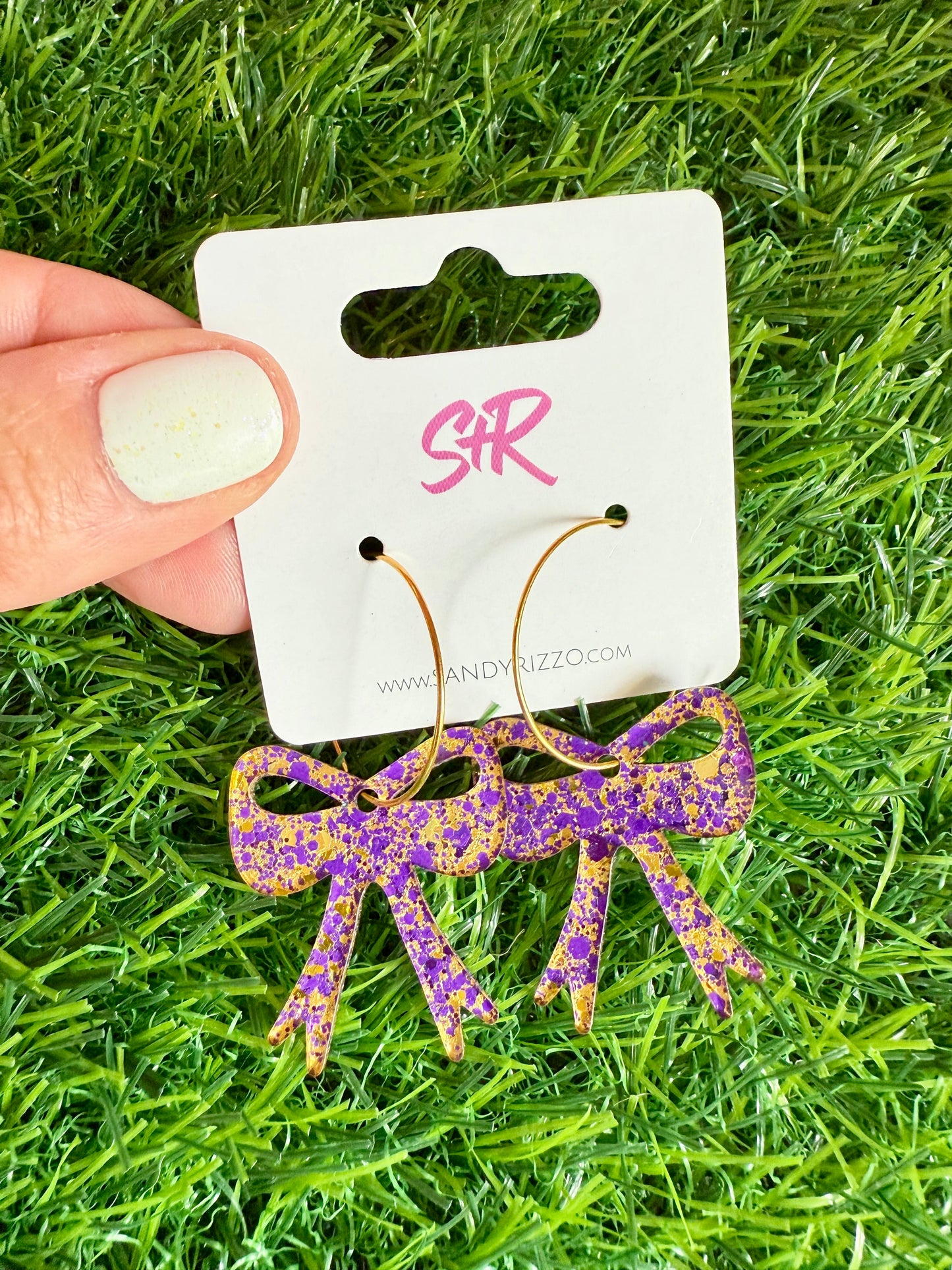 Purple and Gold Bows