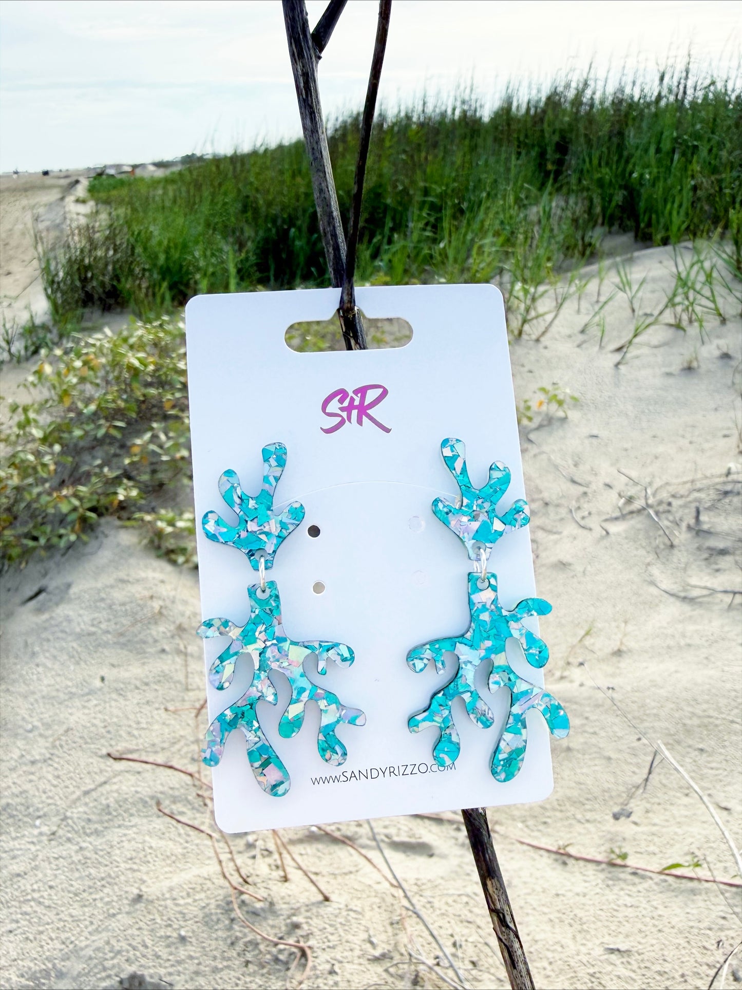 Turquoise Bay Coral Dangle