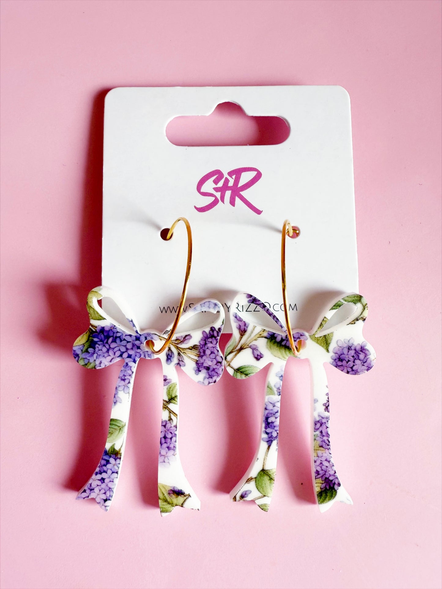 Wisteria Floral Bow on a Hoop