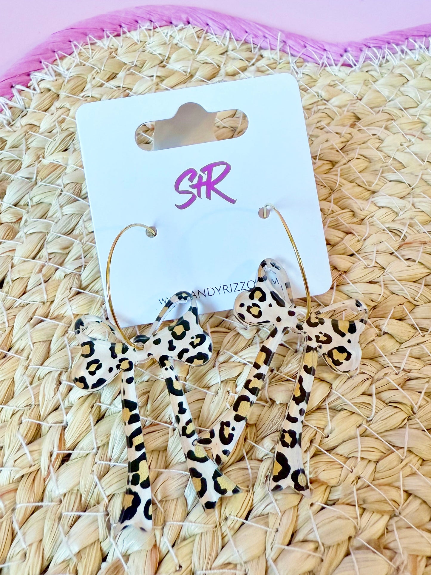 Cheetah Bow on a Hoop