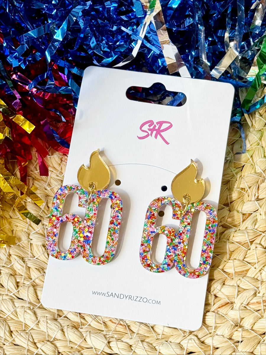60th Birthday Dangle – Sandy + Rizzo