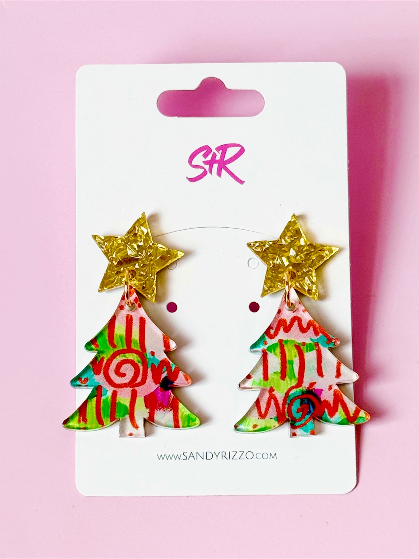 Red Tinsel Christmas Tree