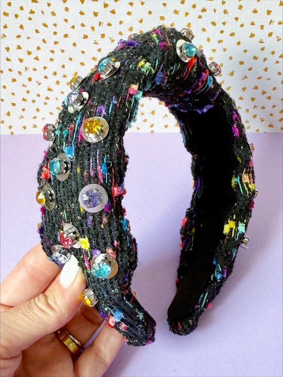 Black Confetti Headband