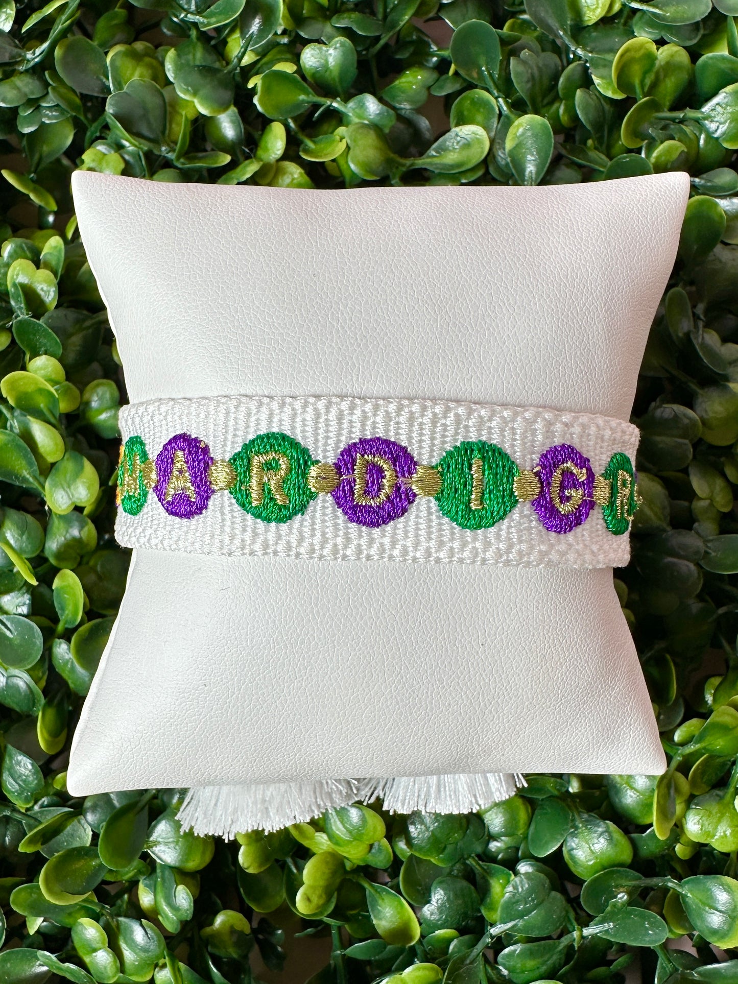 Mardi Gras Woven Bracelet