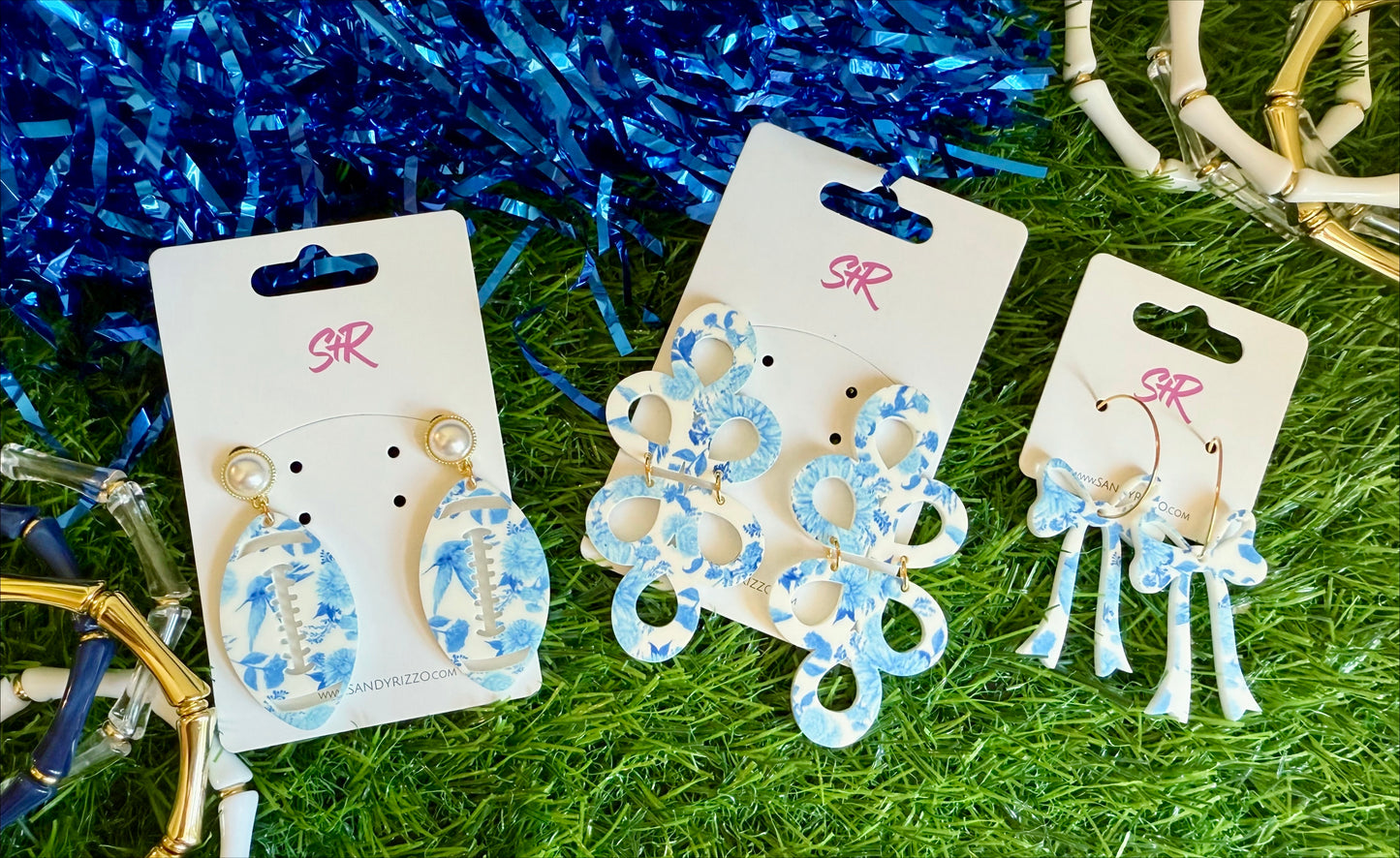 Blue Willow Bow on a Hoop