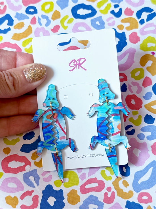 Art Blue Alligator