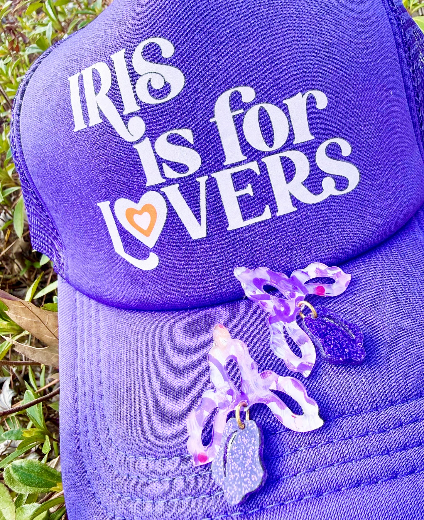 Iris Wildflower Statement Stud