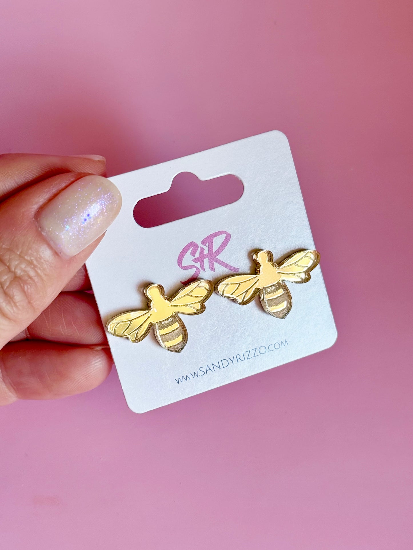 Acrylic Bee Stud