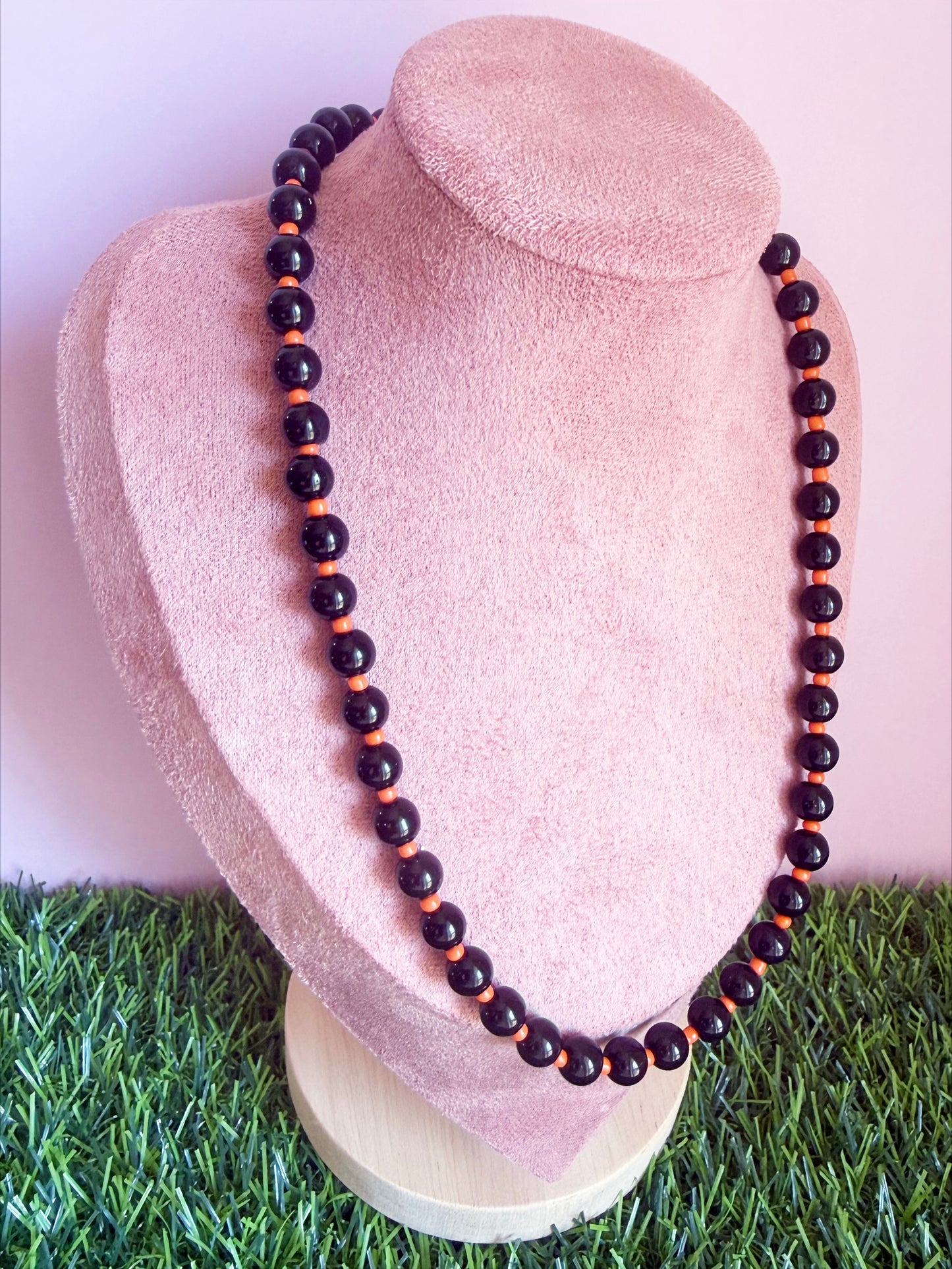 Orange and Black Rizzo Necklace
