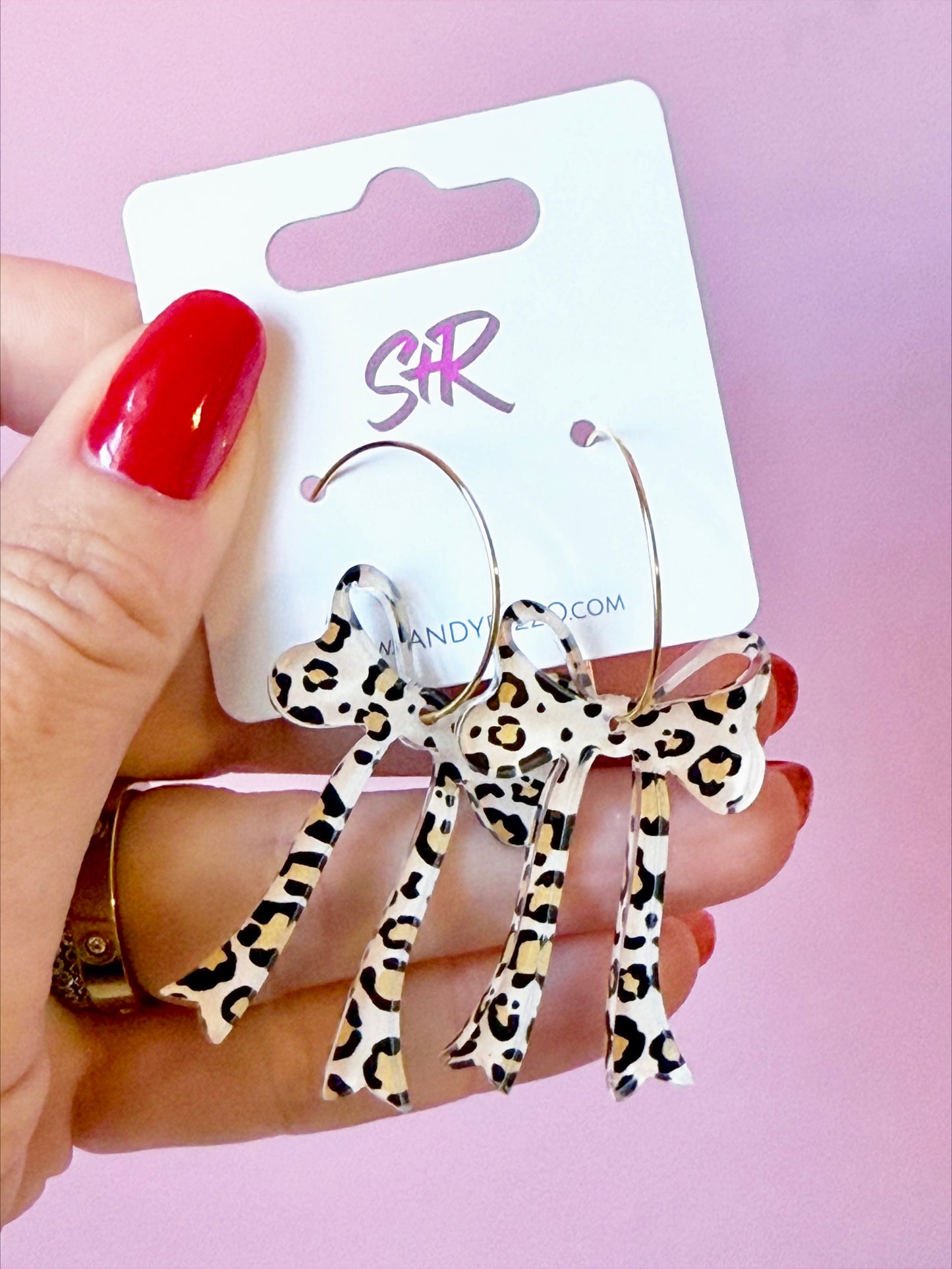Cheetah Bow on a Hoop