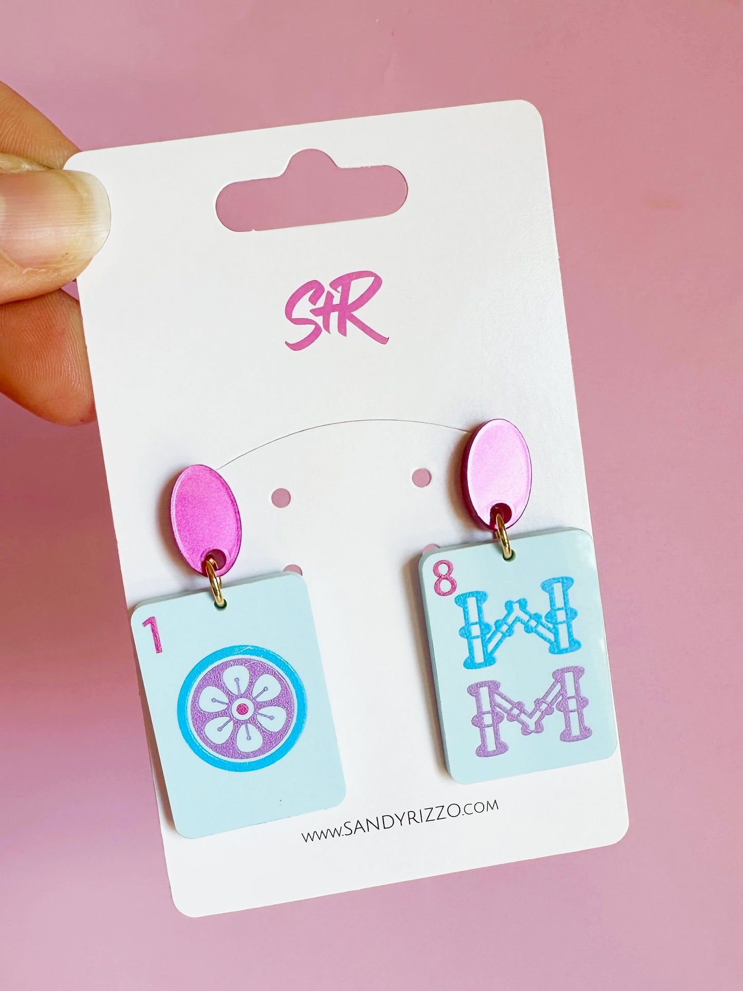 Blue Mahjong Dangle