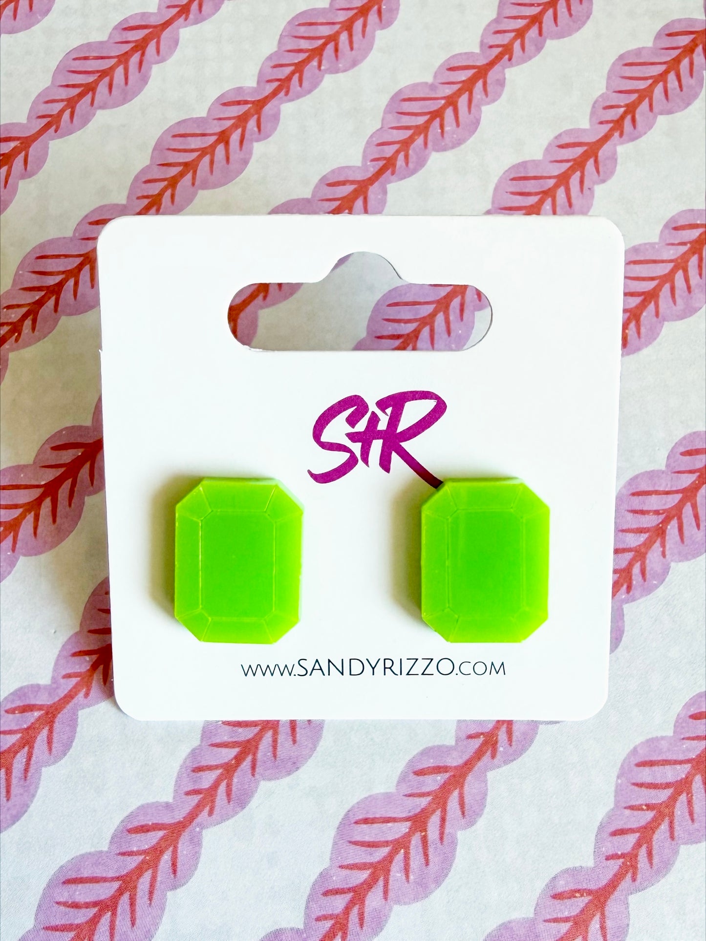 Neon Gemstone Studs