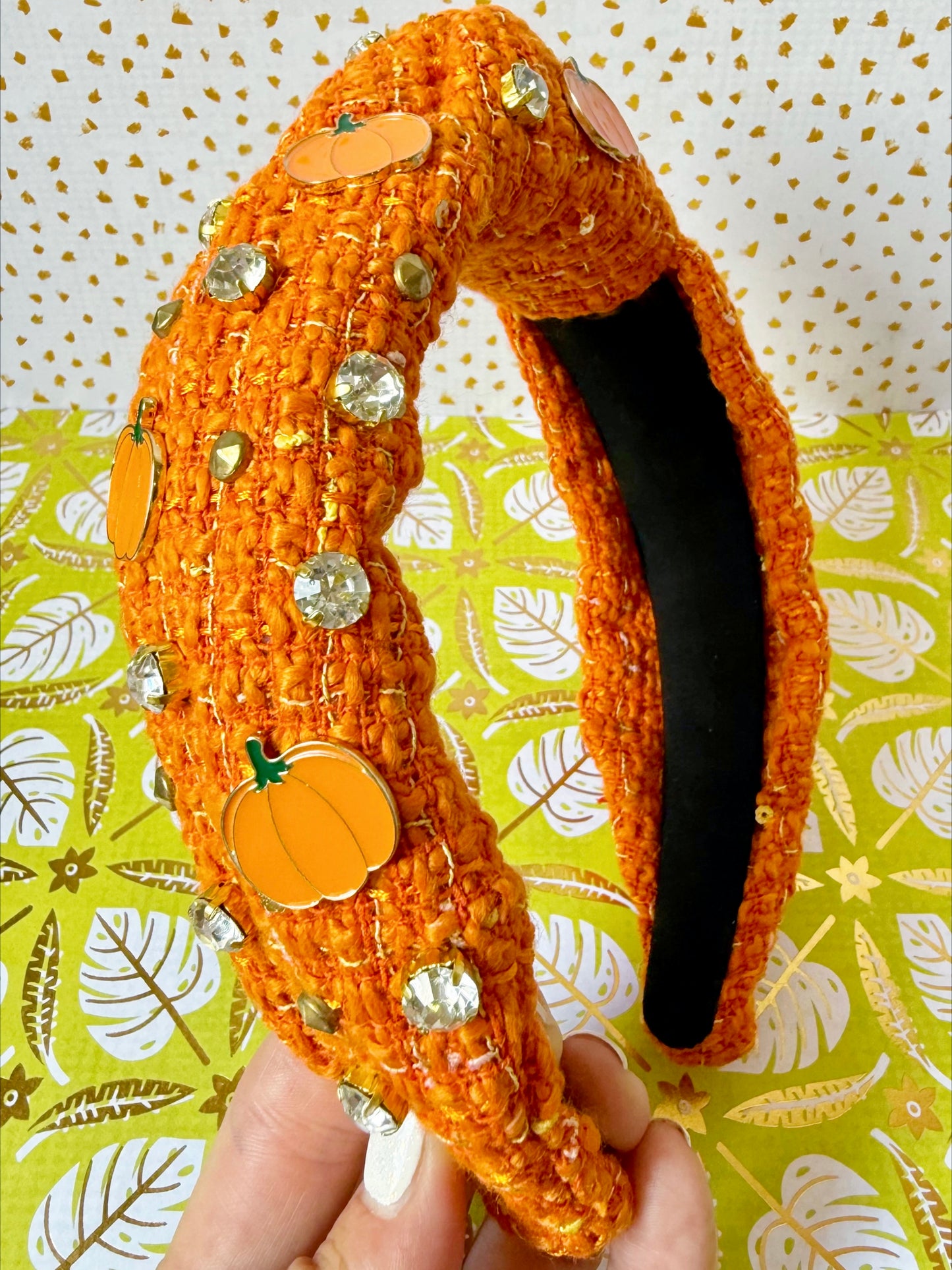 Pumpkin Tweed Headband