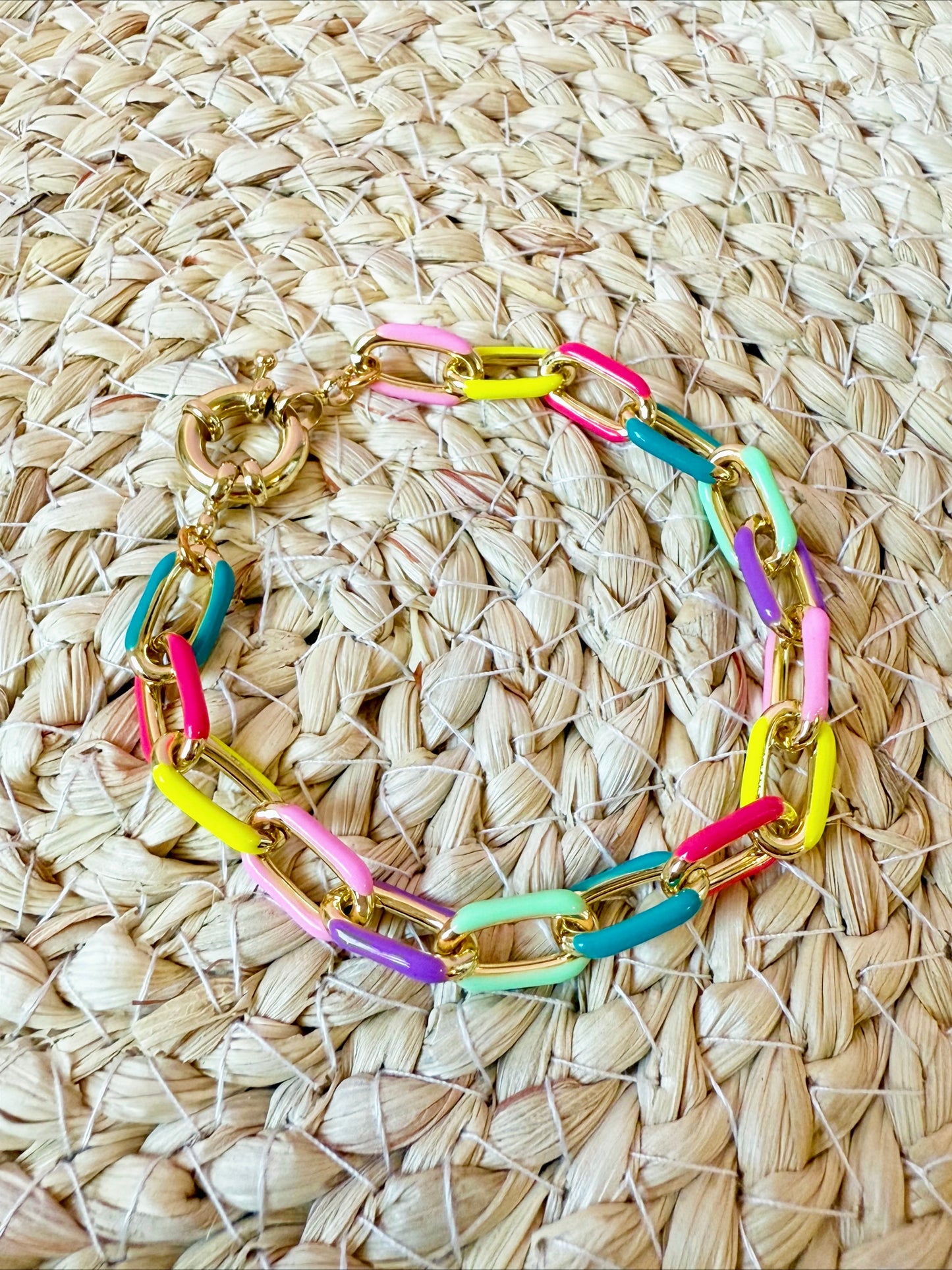Candy 7.5" Enamel Chain Bracelet