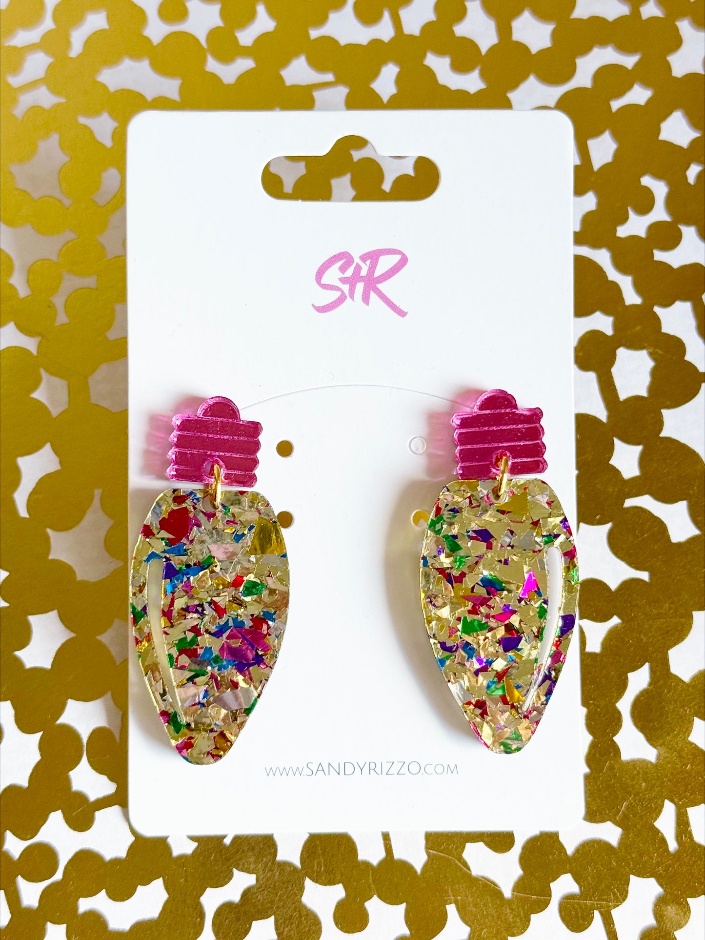 Gold Confetti Lightbulb