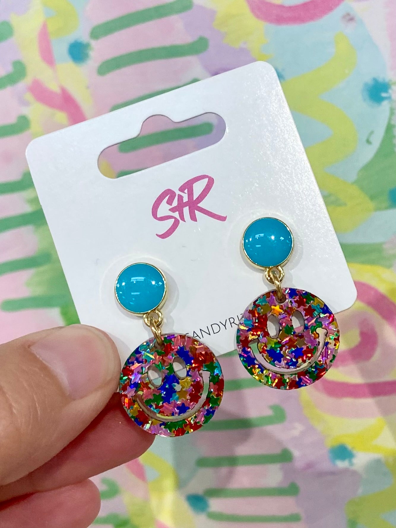 Rainbow Smiley Petite Dangle
