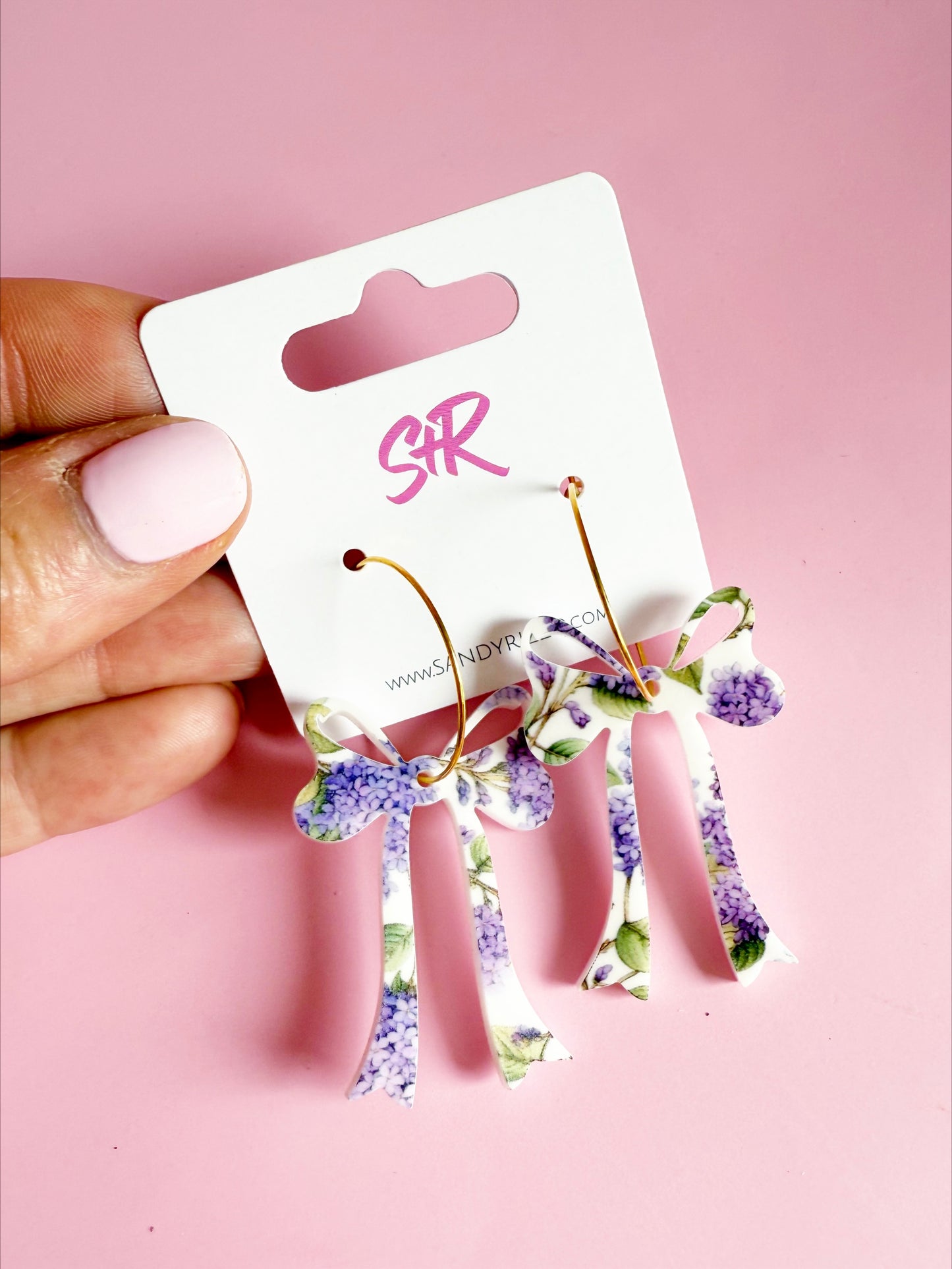 Wisteria Floral Bow on a Hoop