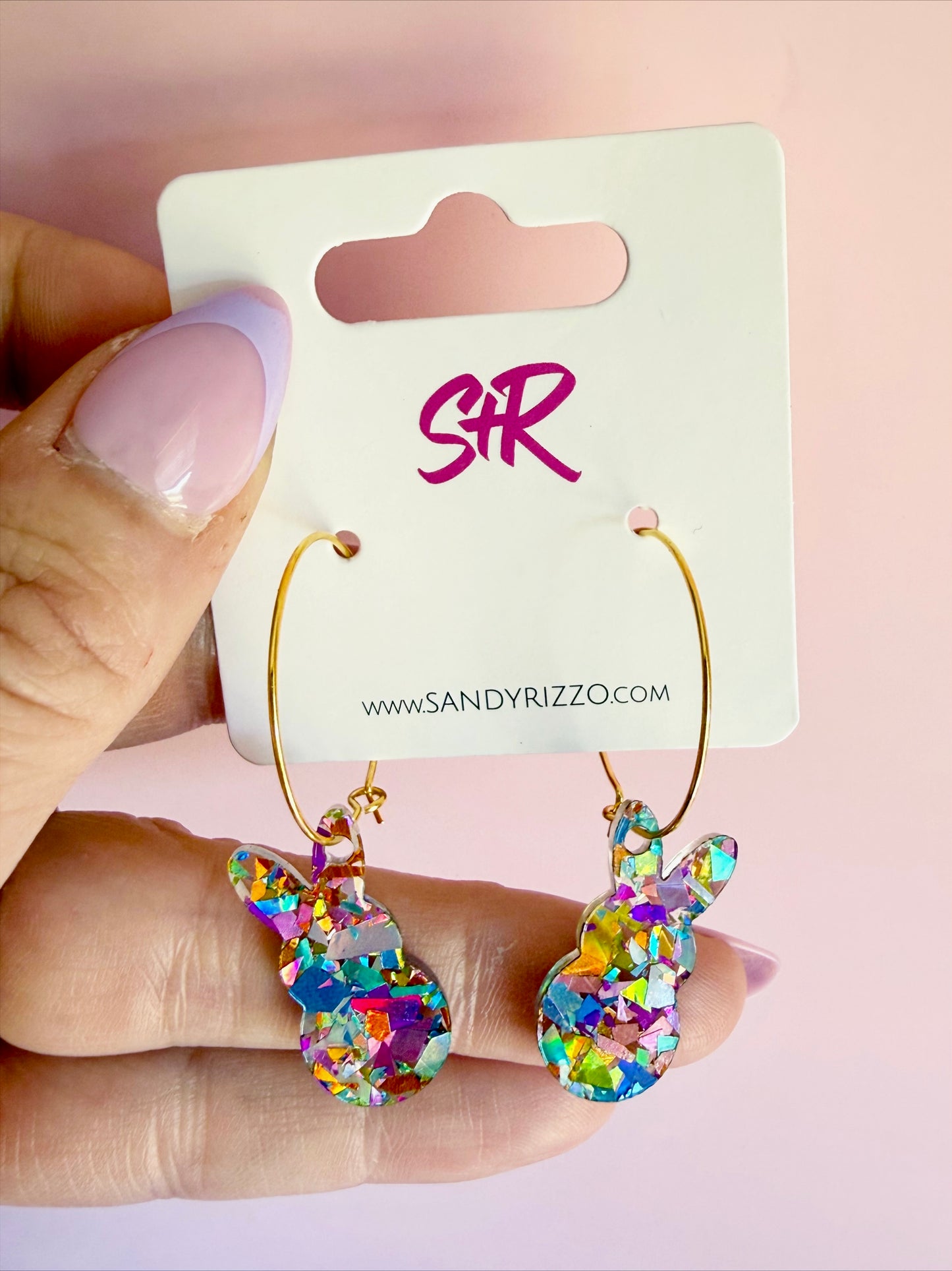 Multicolor Bunny on a Hoop