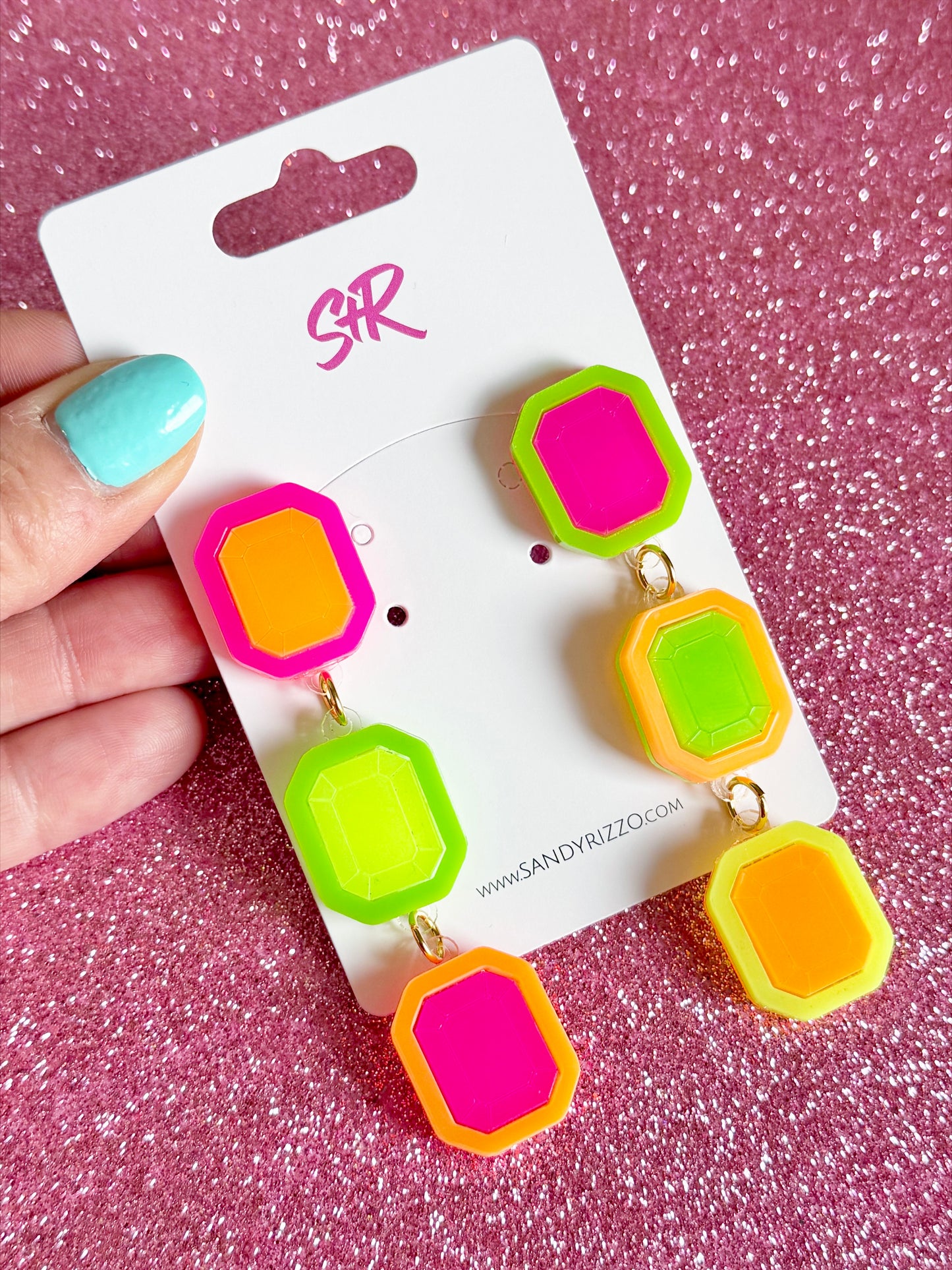 Neon Gem Dangle