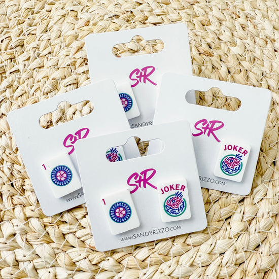 Joker Jewel Tone Mahjong Stud