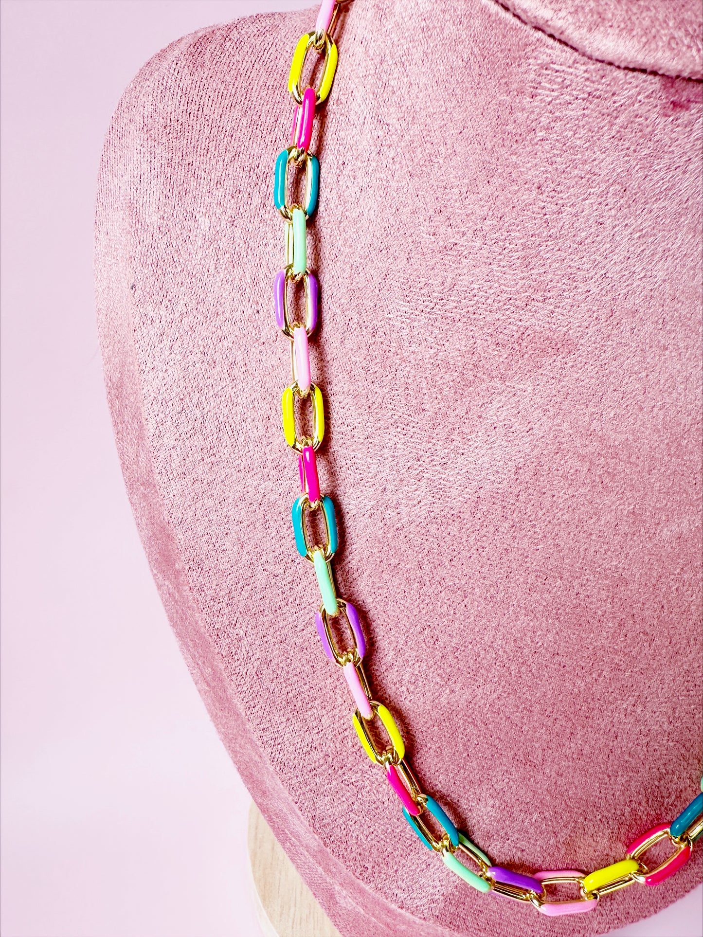 Candy 17” Enamel Chain Necklace