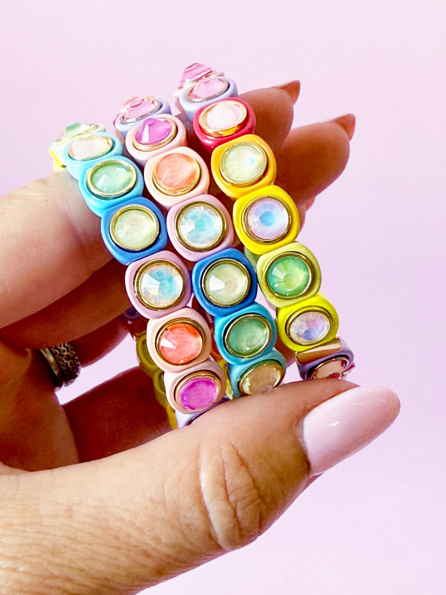 Rainbow Road Tile Bracelet