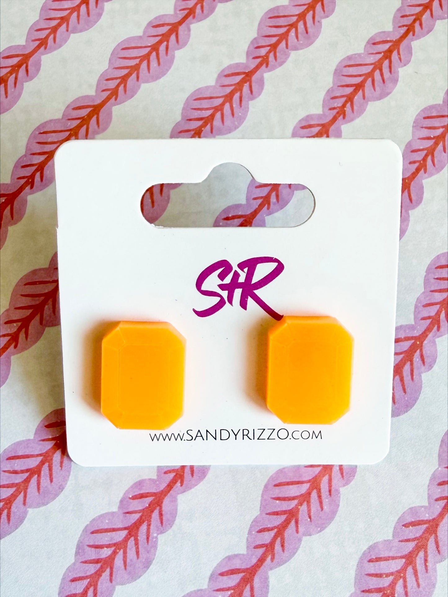 Neon Gemstone Studs