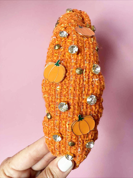 Pumpkin Tweed Headband