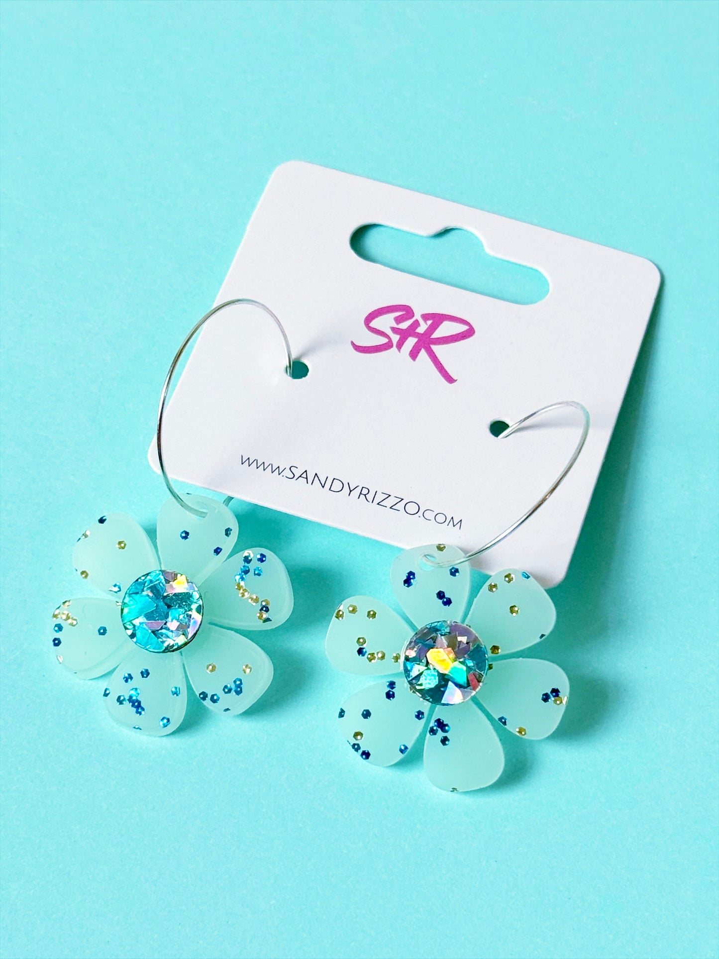 Blue Vintage Groovy Daisy