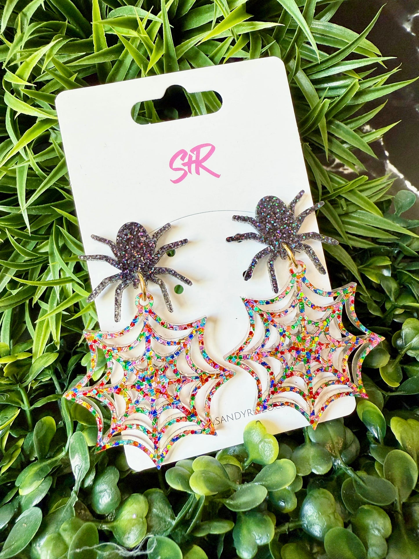 Rainbow Spiderweb Dangle