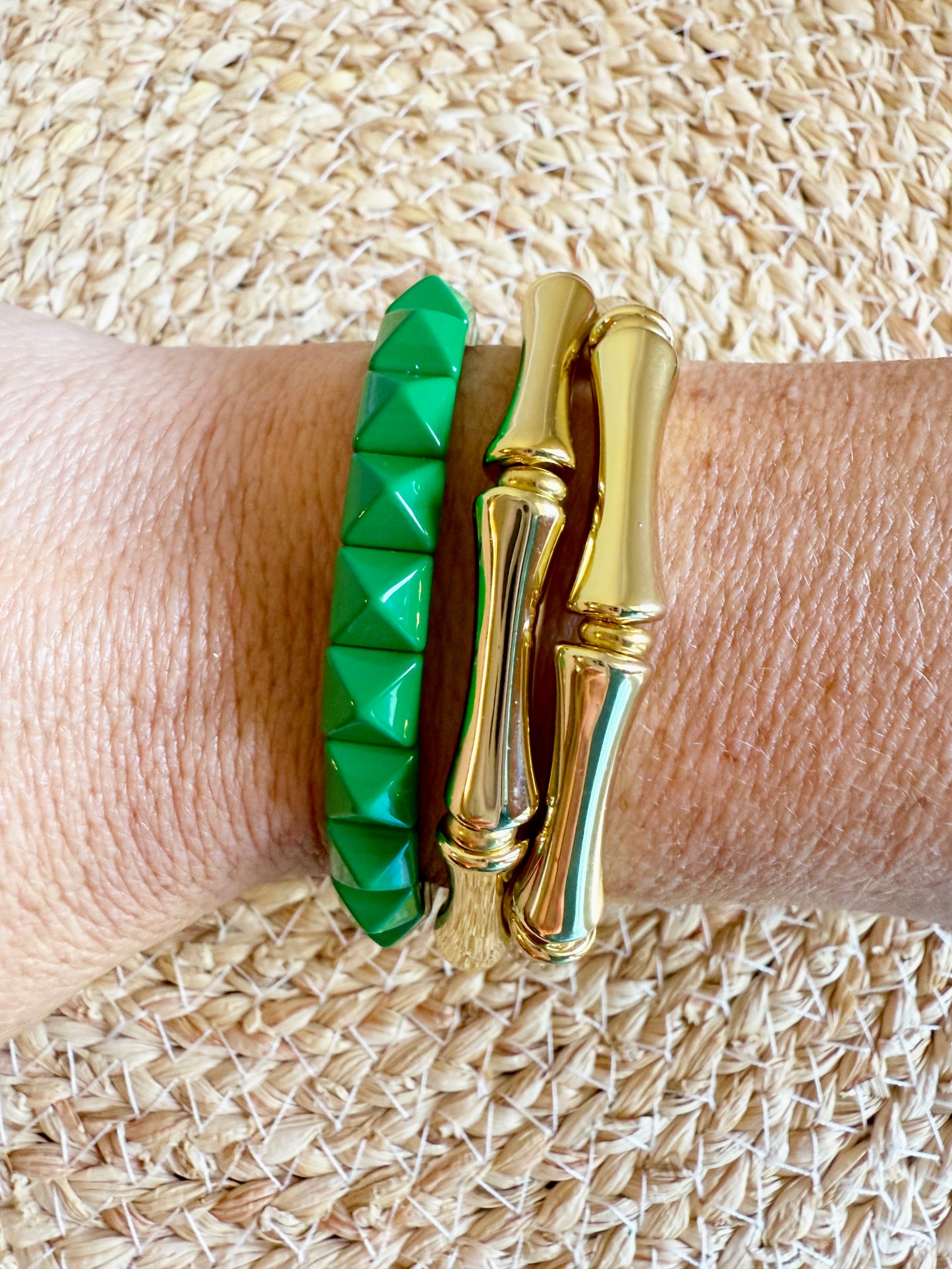 Green Studded Bracelet
