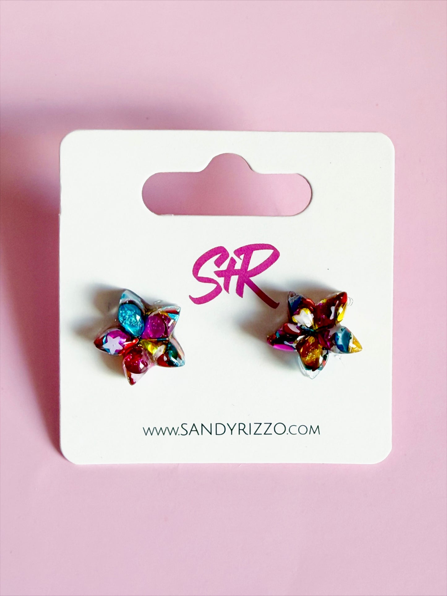Rainbow Pinwheel Stud
