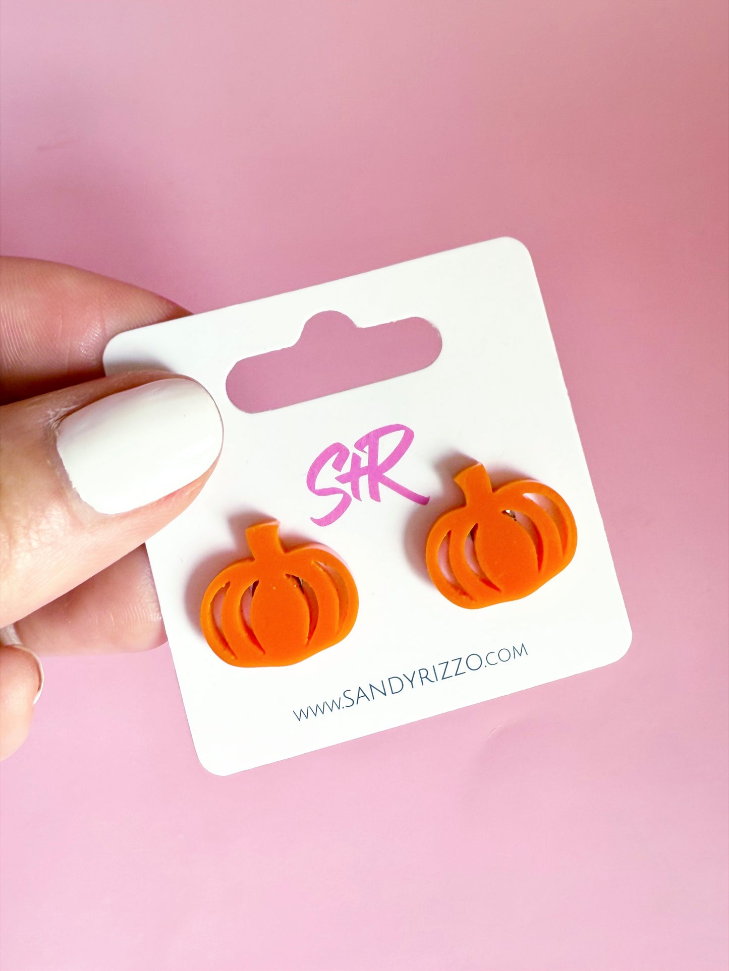Orange Pumpkin Stud