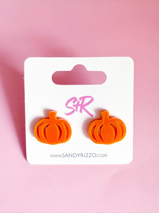 Orange Pumpkin Stud