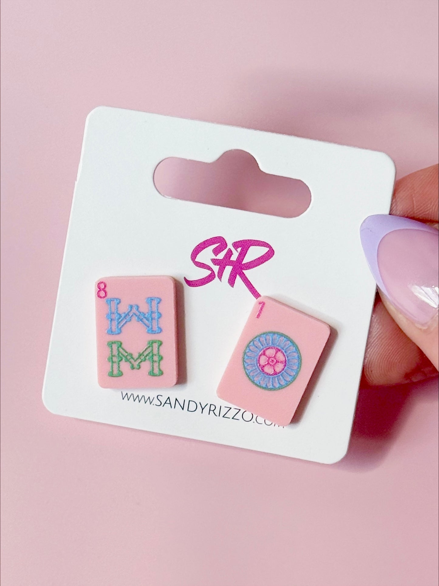 Pink Mahjong Stud