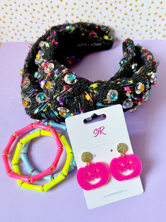Black Confetti Headband