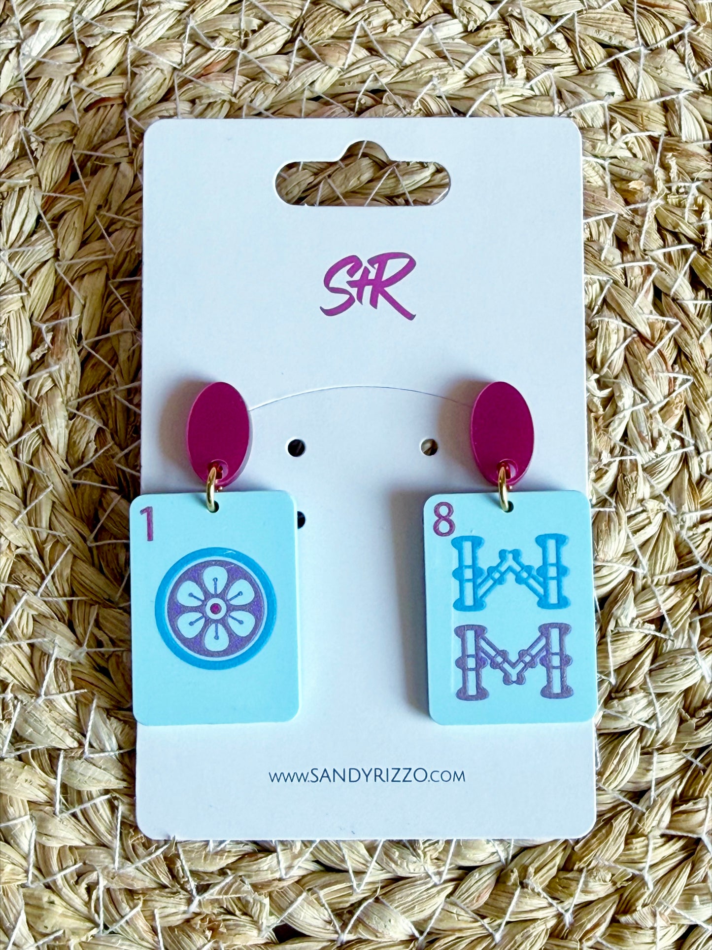 Blue Mahjong Dangle