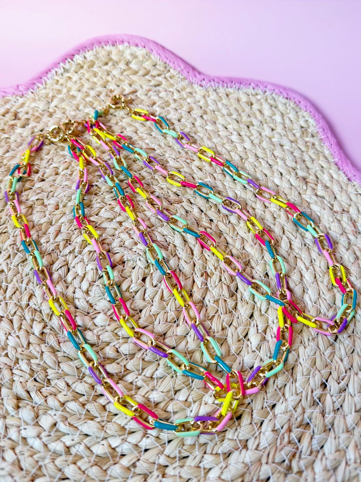 Candy 17” Enamel Chain Necklace