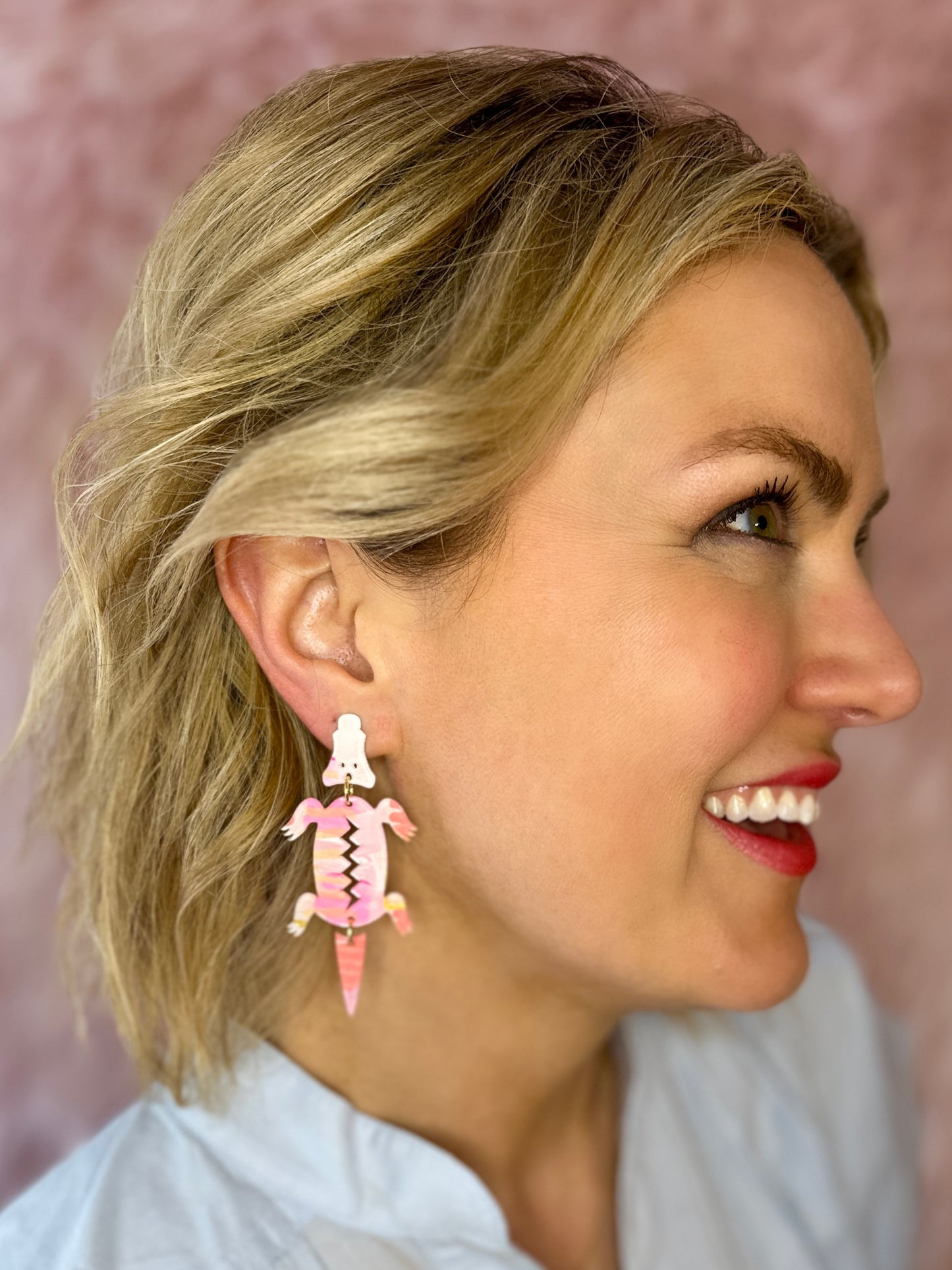 Art Pink Alligator