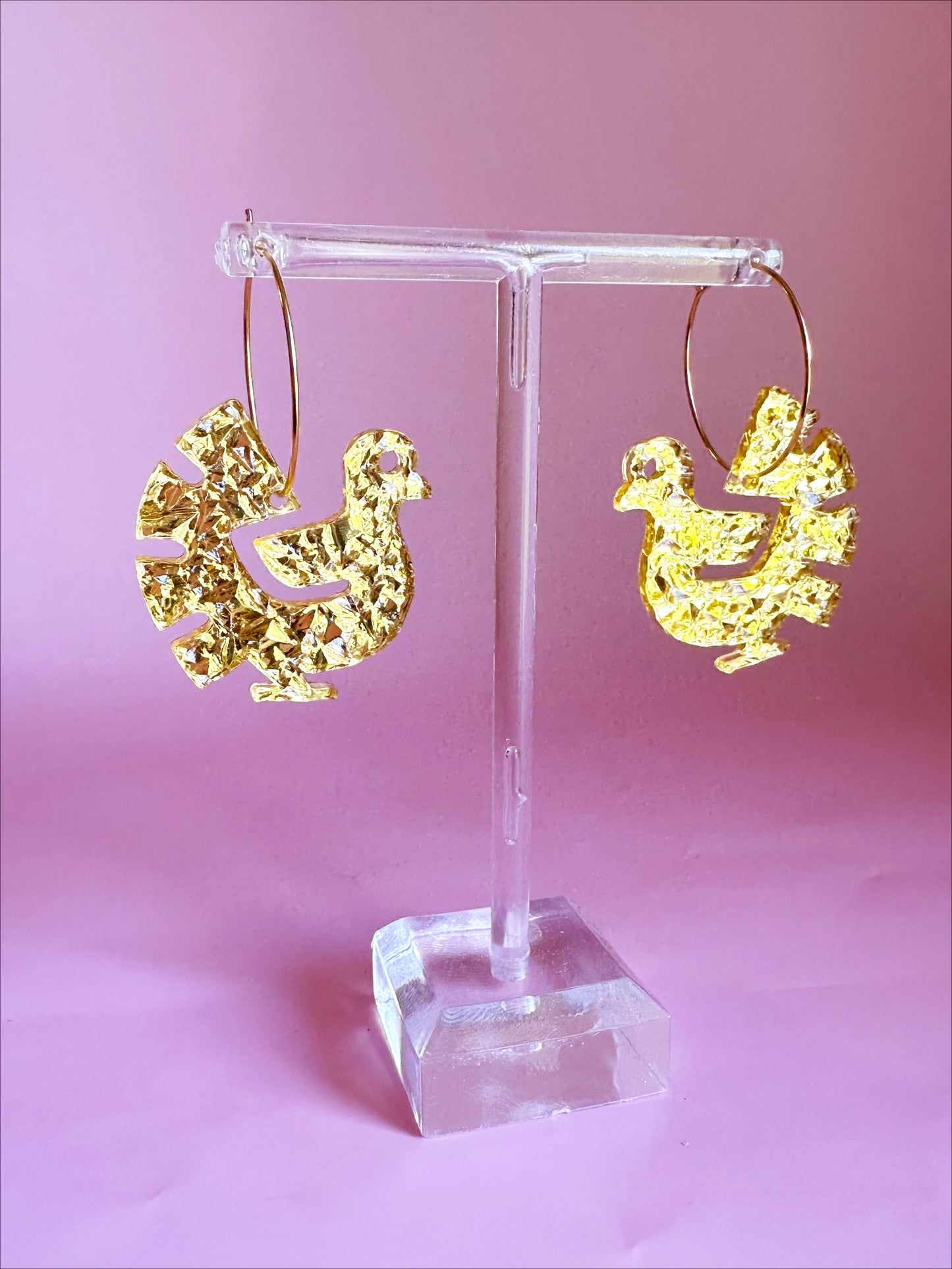 Gold Lamé Turkey on a Hoop