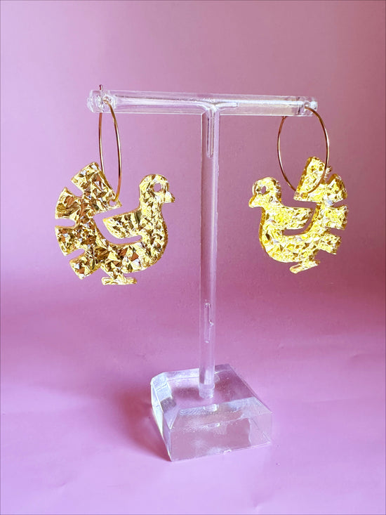 Gold Lamé Turkey on a Hoop