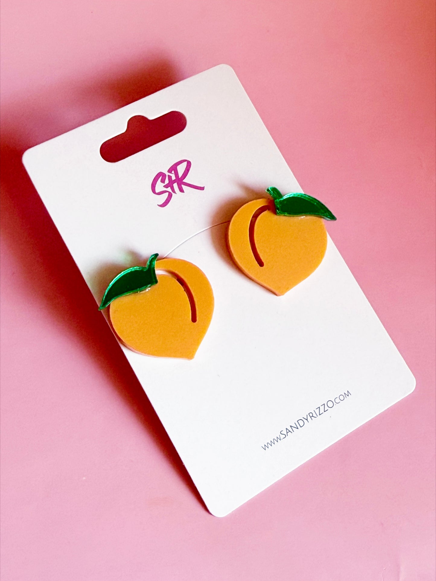 Peach Statement Stud