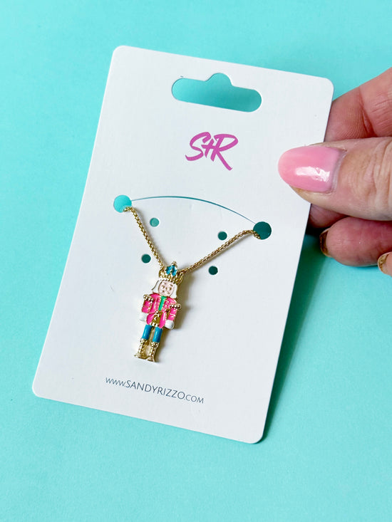 Bright Enamel Nutcracker Necklace